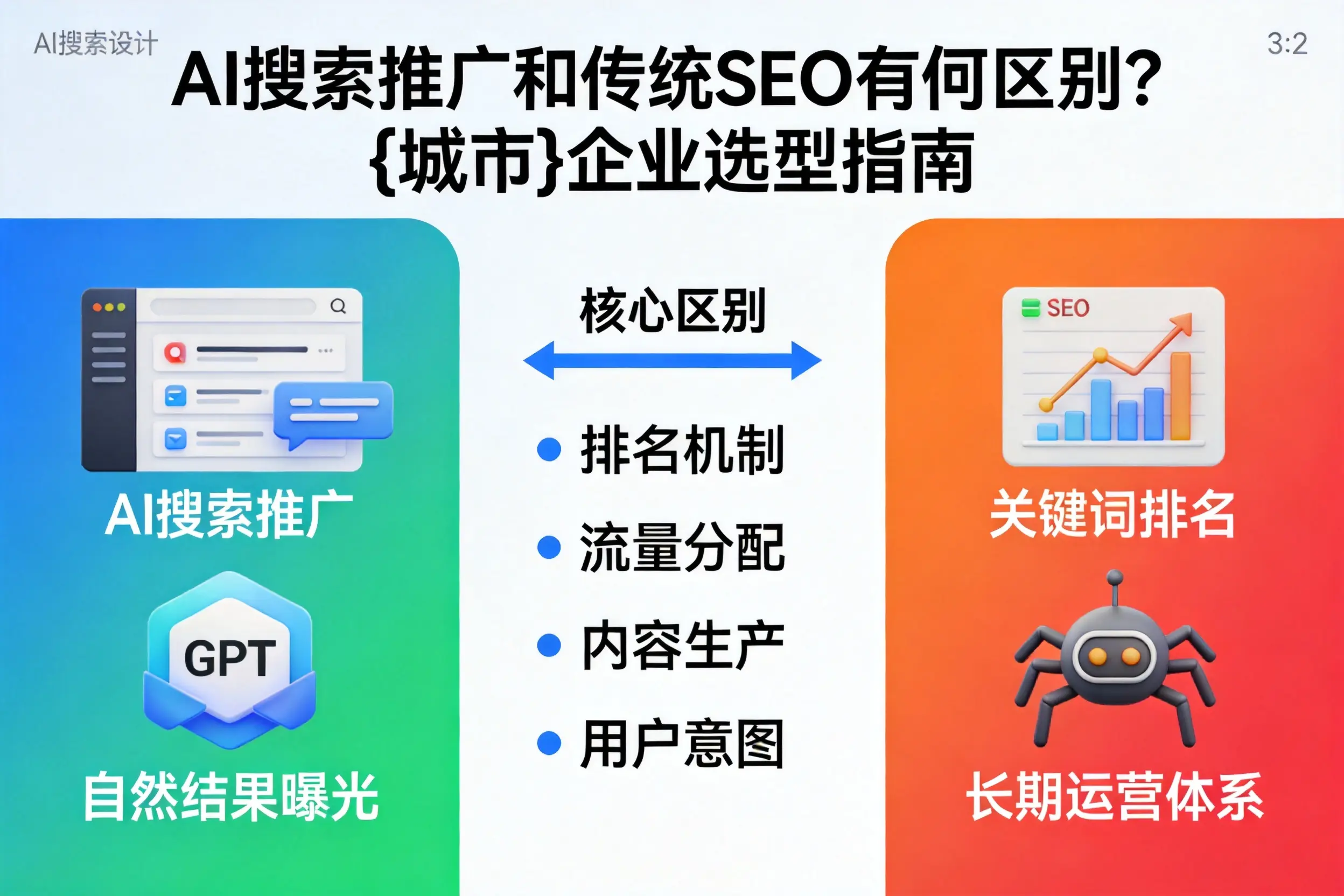 AI搜索推广和传统SEO有何区别？萍乡企业选型指南