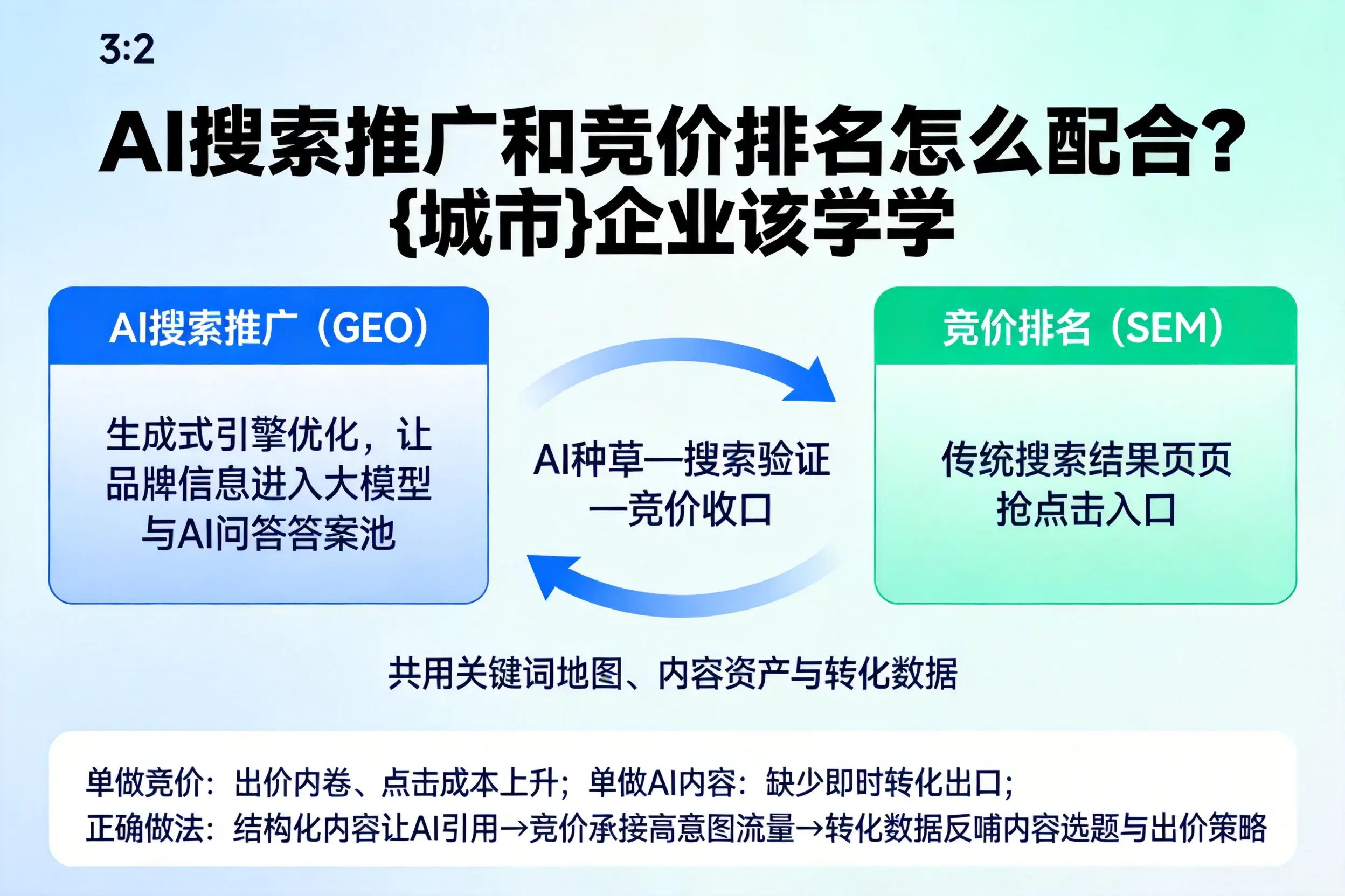 AI搜索推广和竞价排名怎么配合？萍乡企业该学学