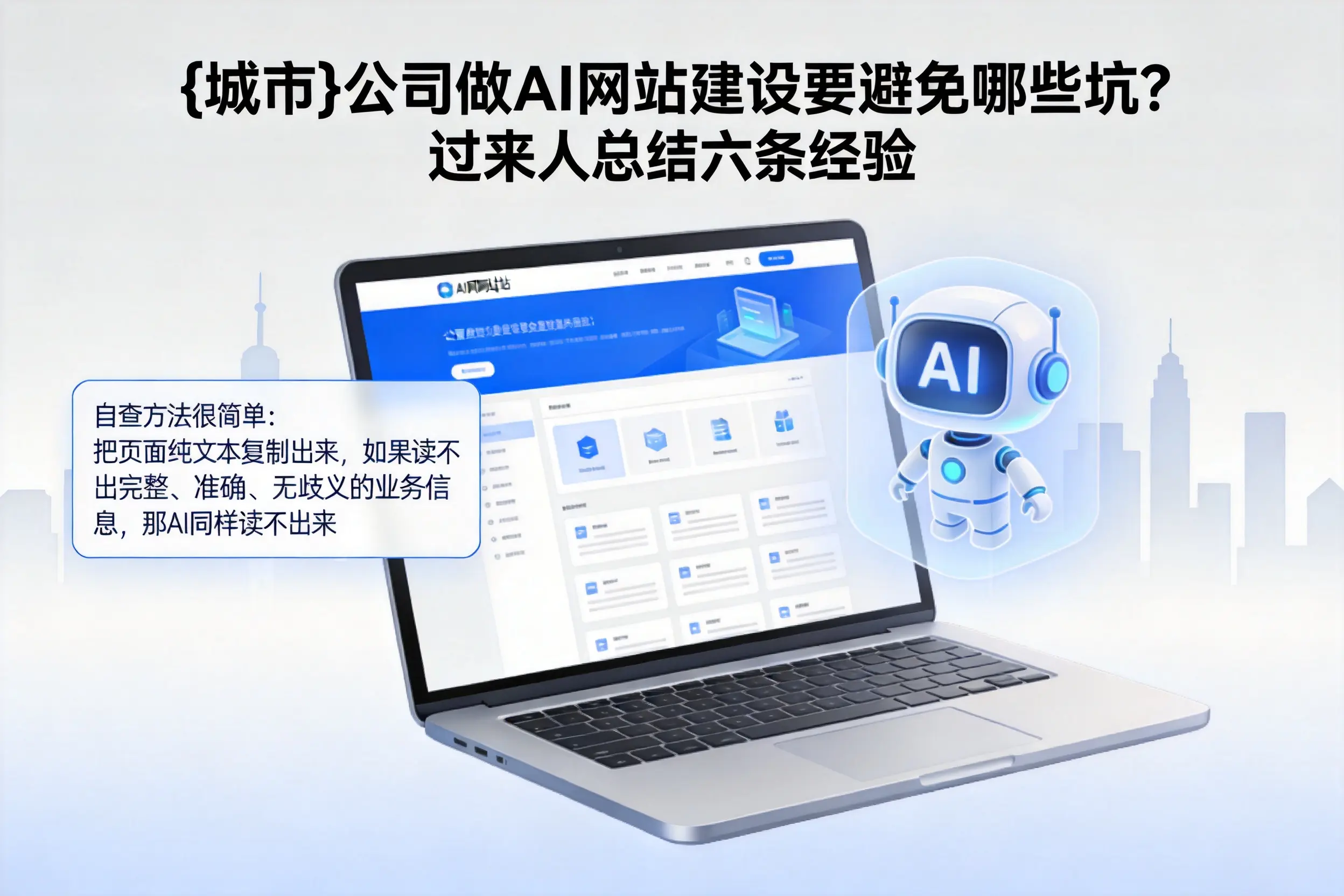 萍乡公司做AI网站建设要避免哪些坑？过来人总结六条经验