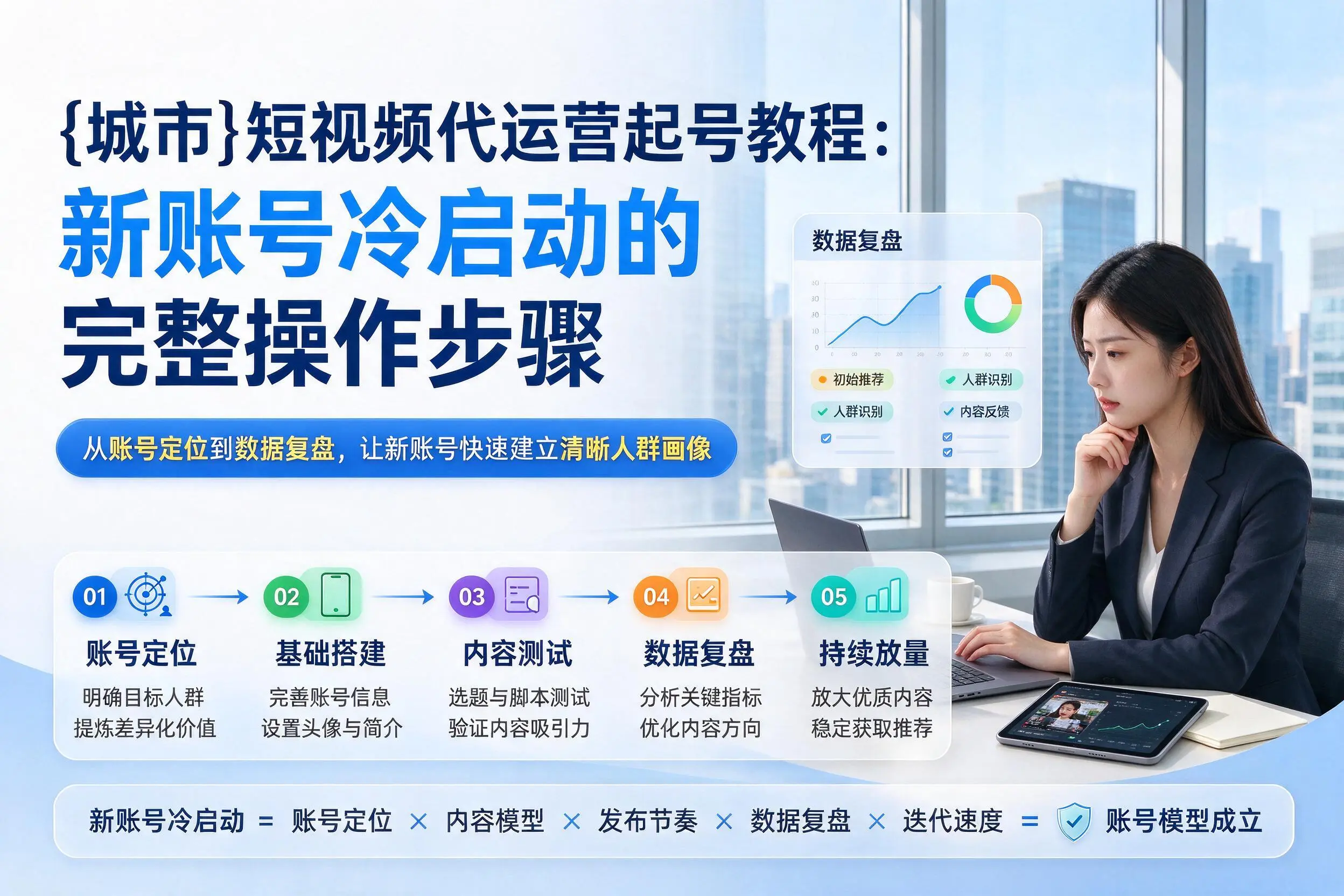 萍乡短视频代运营起号教程:新账号冷启动的完整操作步骤