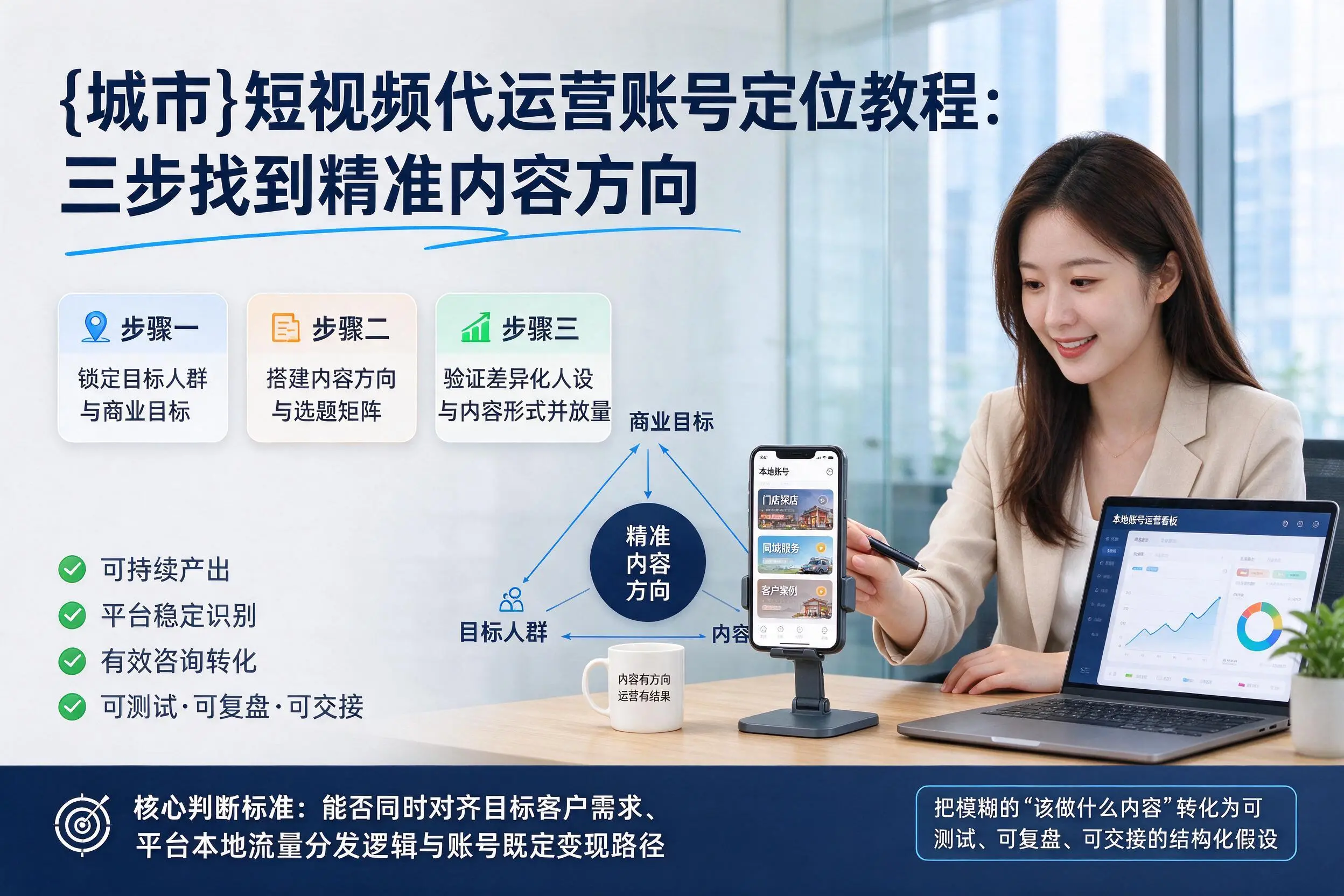 萍乡短视频代运营账号定位教程:三步找到精准内容方向