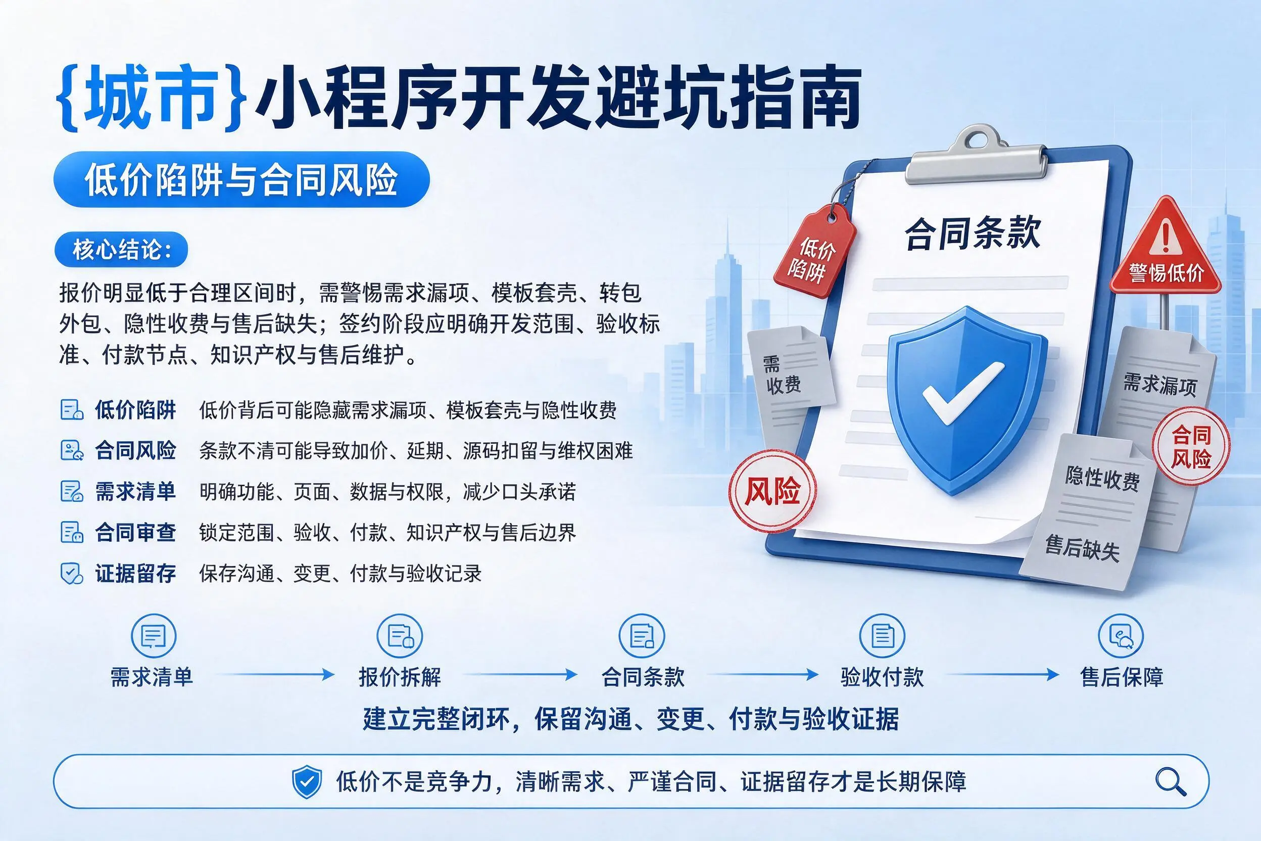 萍乡小程序开发避坑指南：低价陷阱与合同风险
