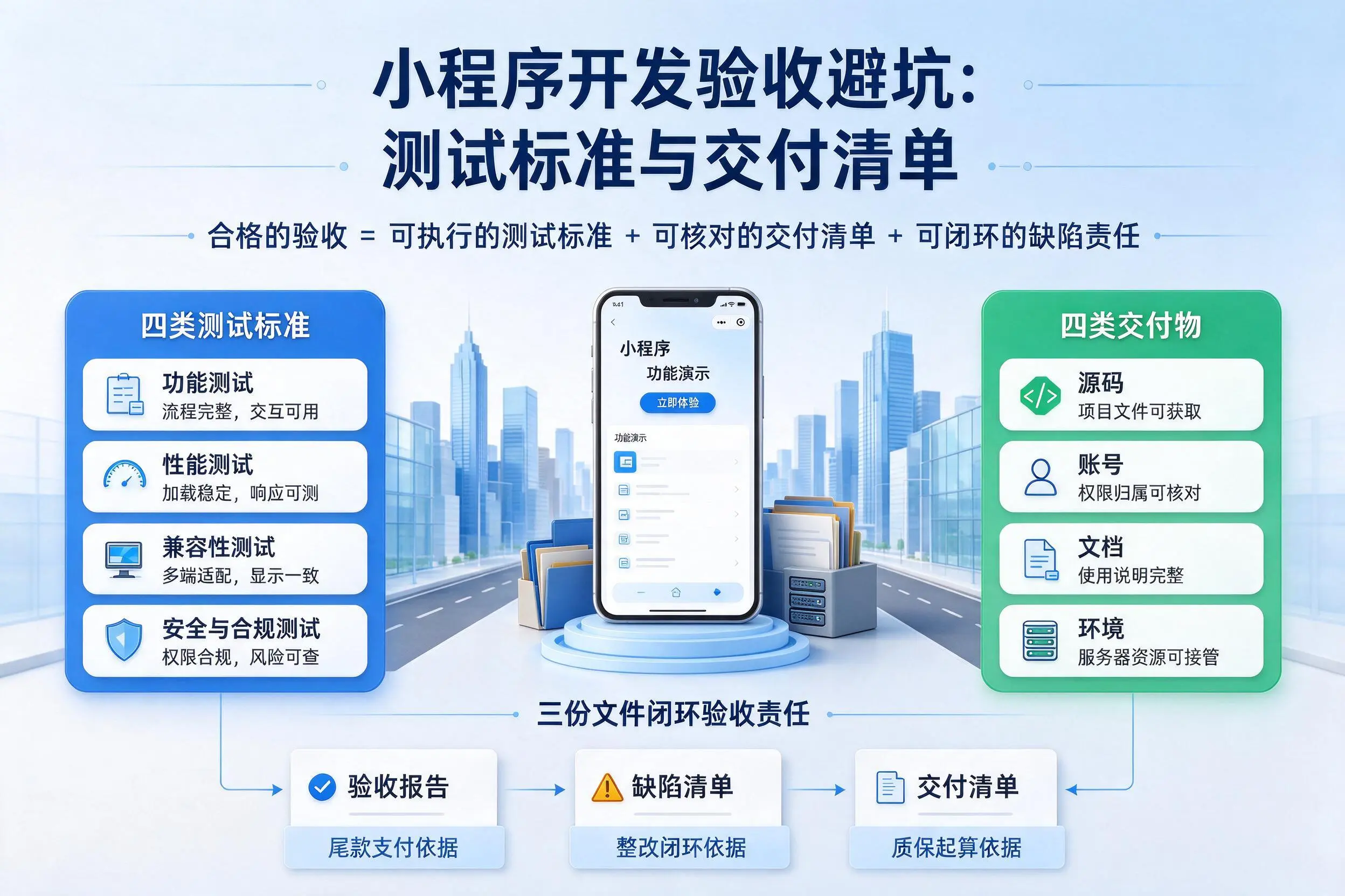 萍乡小程序开发验收避坑：测试标准与交付清单