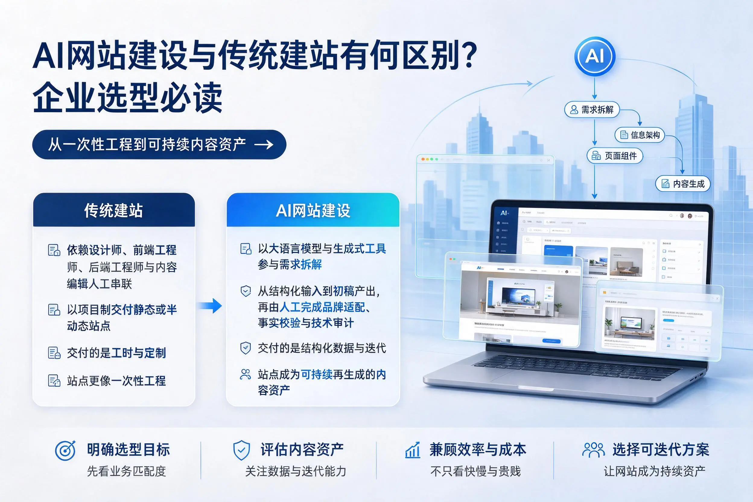 AI网站建设与传统建站有何区别?萍乡企业选型必读