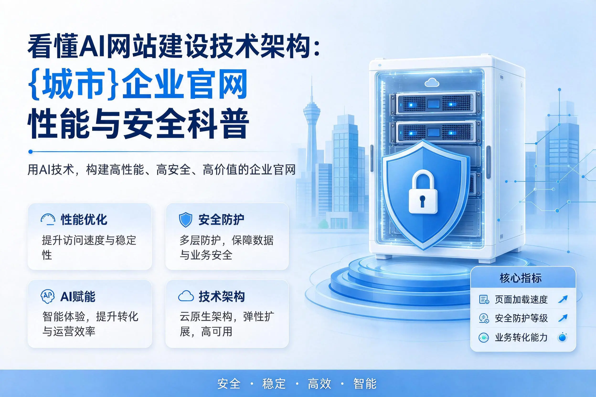 看懂AI网站建设技术架构：萍乡企业官网性能与安全科普