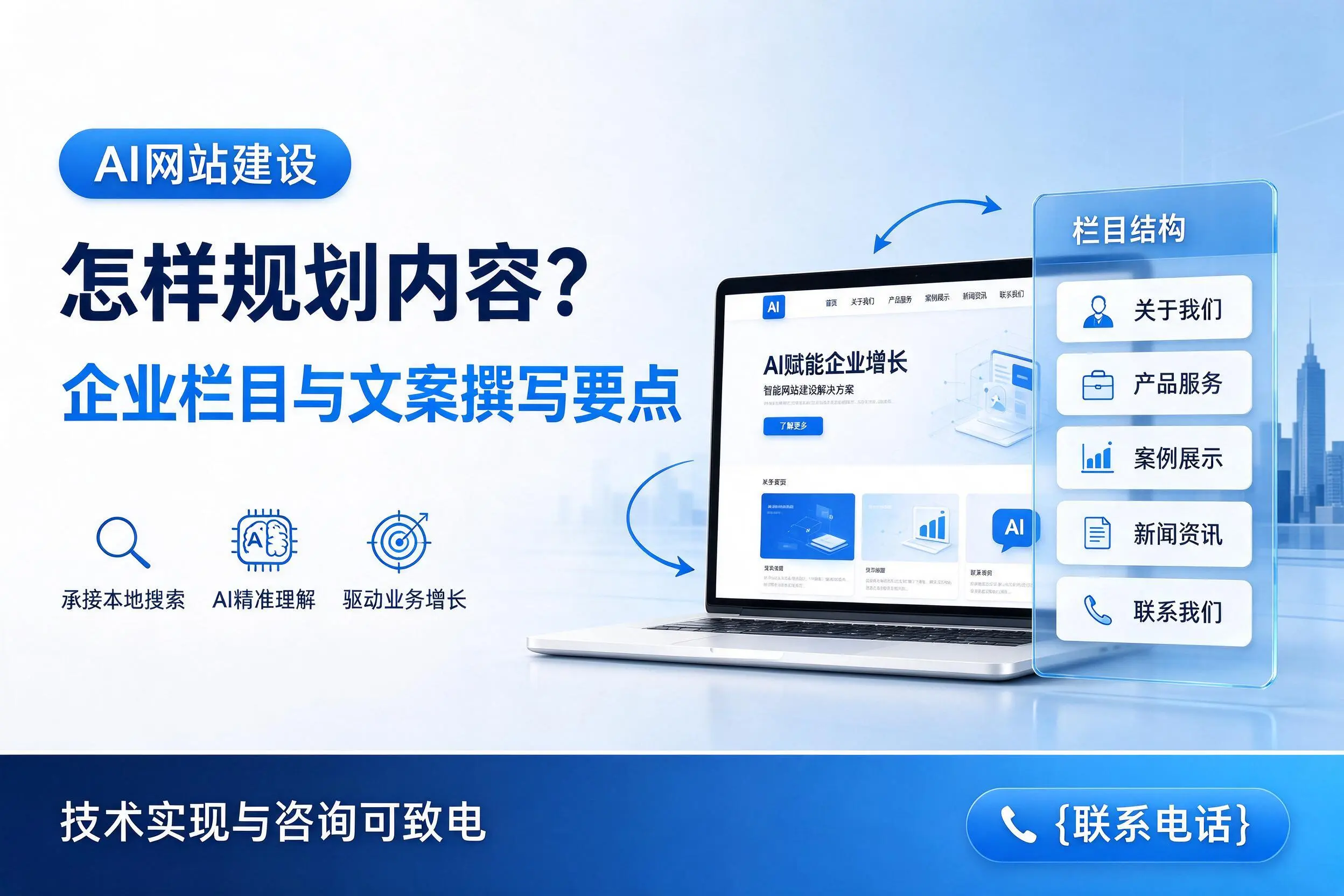 AI网站建设怎样规划内容?萍乡企业栏目与文案撰写要点