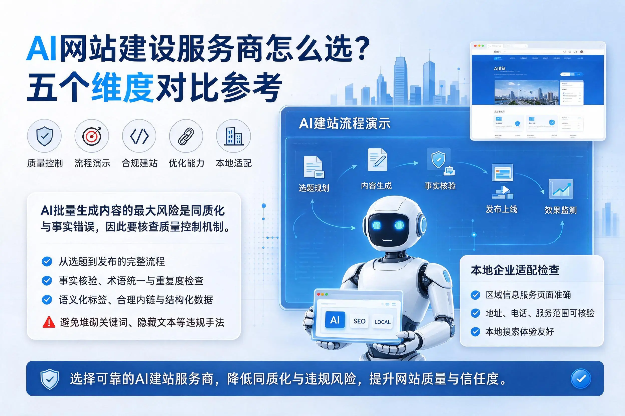 萍乡AI网站建设服务商怎么选？五个维度对比参考