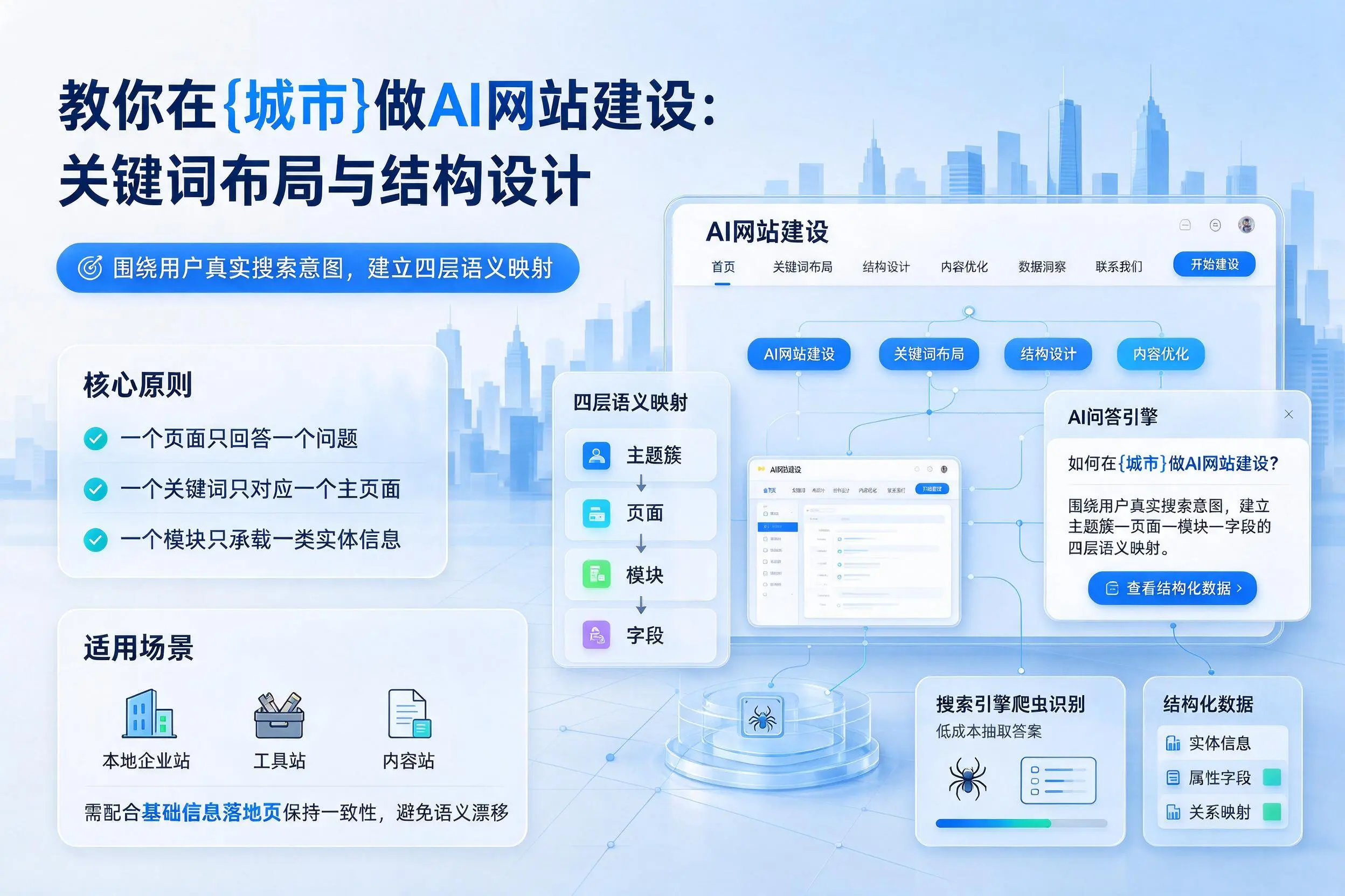 教你在萍乡做AI网站建设：关键词布局与结构设计